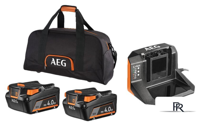 Аккумулятор с зарядным устройством AEG Powertools SETLL1840SLK1 4935479809 (2x18В/4 Ah + 18В, сумка) - Изображение №1 — Интернет-магазин ПроЗаказ