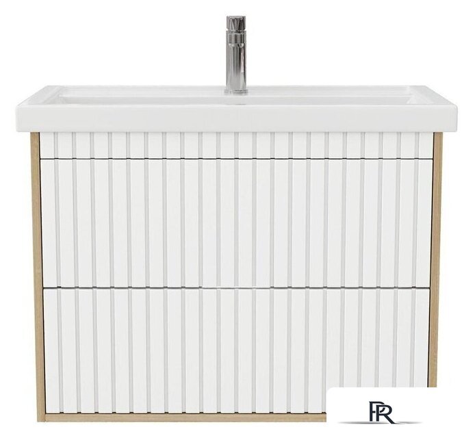  Onika Тумба под умывальник Дайлер 80 108061 (белый/дуб сонома) - Изображение №2 — Интернет-магазин ПроЗаказ