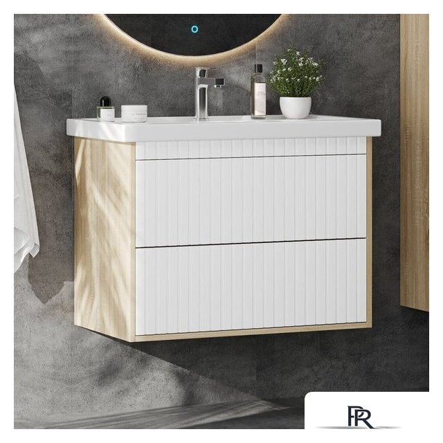  Onika Тумба под умывальник Дайлер 80 108061 (белый/дуб сонома) - Изображение №8 — Интернет-магазин ПроЗаказ