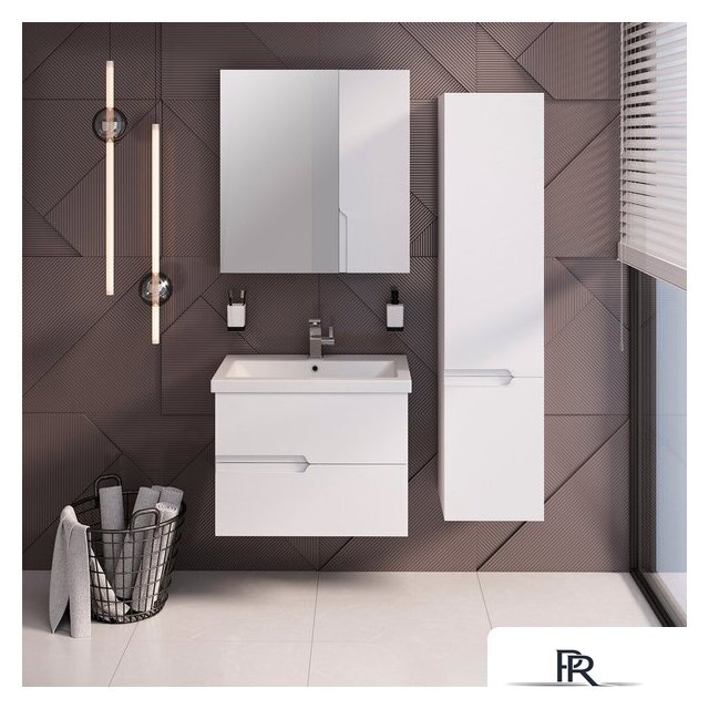  Runo Шкаф-пенал для ванной Стокгольм 35 правый (подвесной) - Изображение №4 — Интернет-магазин ПроЗаказ