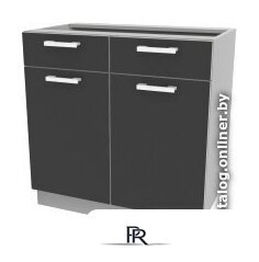 Шкаф напольный Интерлиния Компо НШ80рш2 (антрацит) - Изображение №1 — Интернет-магазин ПроЗаказ