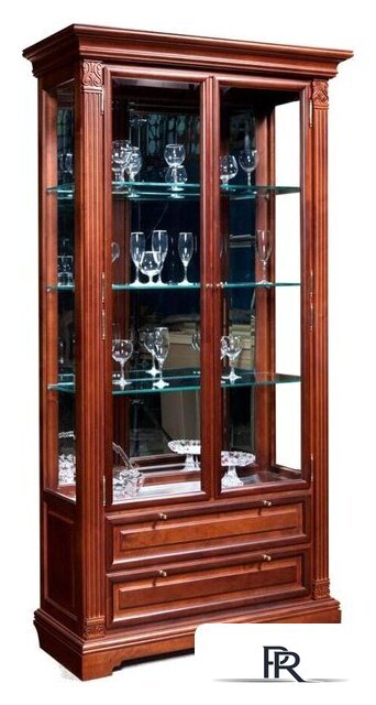 Шкаф-витрина Гомельдрев ГМ 5907 Береза (мокко) - Изображение №1 — Интернет-магазин ПроЗаказ