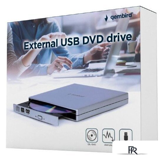Оптический привод Gembird DVD-USB-02-SV - Изображение №5 — Интернет-магазин ПроЗаказ