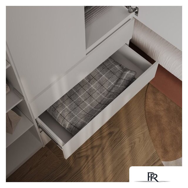 Шкаф распашной MyStar Сноули 3д3я ИВ-121.21.00 (белый) - Изображение №8 — Интернет-магазин ПроЗаказ