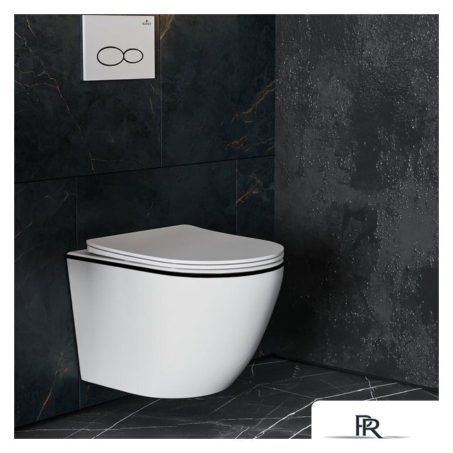 Унитаз подвесной Roxen Antares Black 530110-01B Rimless Soft Close - Изображение №2 — Интернет-магазин ПроЗаказ