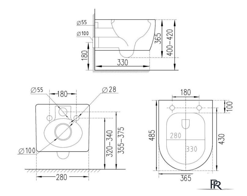 Унитаз подвесной Roxen Antares Black 530110-01B Rimless Soft Close - Изображение №11 — Интернет-магазин ПроЗаказ