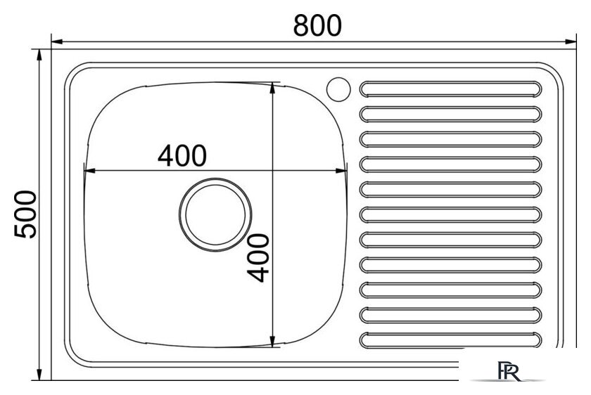 Кухонная мойка Mixline R 555233 (с сифоном) - Изображение №2 — Интернет-магазин ПроЗаказ