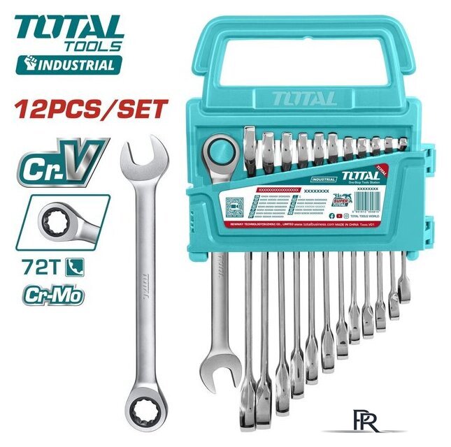 Набор ключей Total THT102RK0126 (12 предметов) - Изображение №1 — Интернет-магазин ПроЗаказ