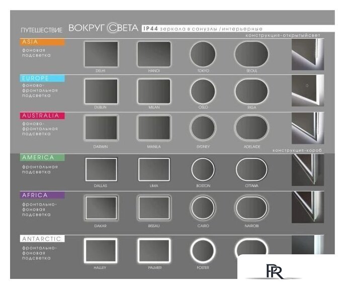  Алмаз-Люкс Зеркало Palmer 8060sh-6 - Изображение №11 — Интернет-магазин ПроЗаказ