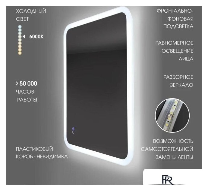  Алмаз-Люкс Зеркало Palmer 8060sh-6 - Изображение №5 — Интернет-магазин ПроЗаказ