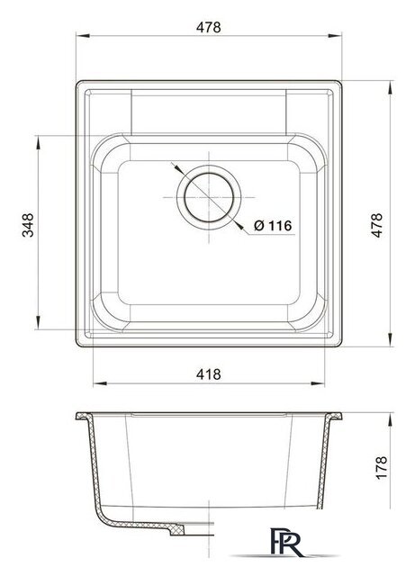 Кухонная мойка Reflexion Etude RF0353GR - Изображение №7 — Интернет-магазин ПроЗаказ