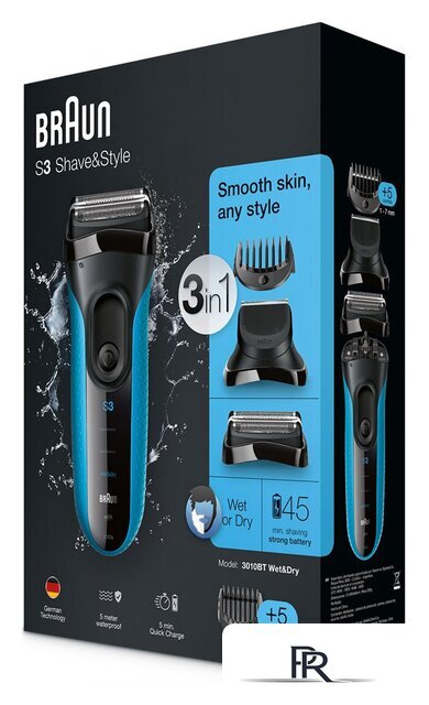 Электробритва Braun Series 3 Shave&Style 3010BT Wet&Dry - Изображение №3 — Интернет-магазин ПроЗаказ