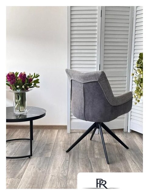 Стул с подлокотниками M-City Pontus 626M05484 (KN01-03 серыйBZ1046-02 темно-серыйчерный) - Изображение №4 — Интернет-магазин ПроЗаказ