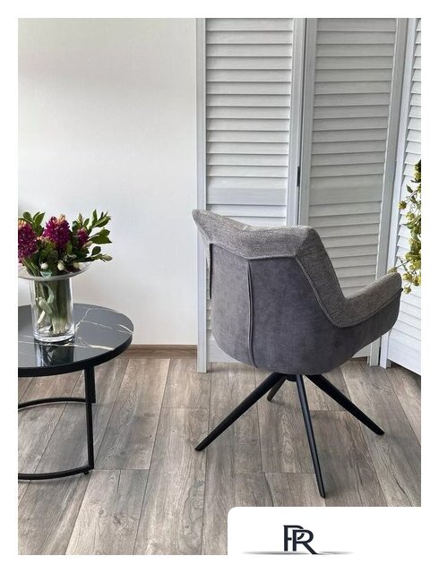 Стул с подлокотниками M-City Pontus 626M05484 (KN01-03 серыйBZ1046-02 темно-серыйчерный) - Изображение №5 — Интернет-магазин ПроЗаказ