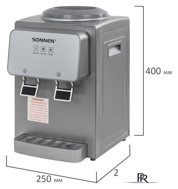 Кулер для воды Sonnen TSE-02GP 455745 (серебристый) - Изображение №9 — Интернет-магазин ПроЗаказ