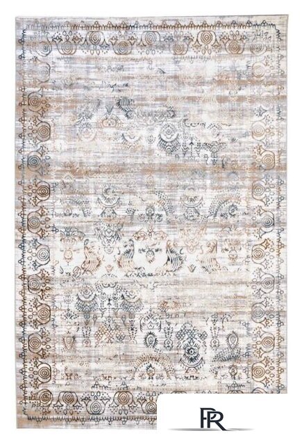 Ковер для жилой комнаты Radjab Carpet Бьянка Прямоугольник D008A 7532RK-B (3x4, Cream Shirink/Blue Fdy) - Изображение №1 — Интернет-магазин ПроЗаказ