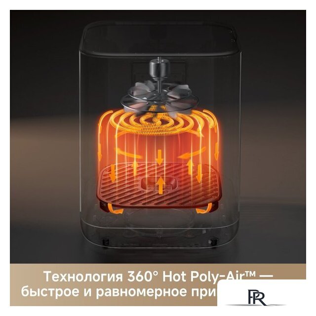 Аэрогриль (аэрофритюрница) Trouver Air Fryer FD10s Pro 6L (черный) - Изображение №7 — Интернет-магазин ПроЗаказ