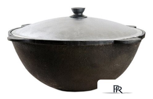 Казан Chugun Invest Узбекский с алюминиевой крышкой (12 л, плоское дно) - Изображение №1 — Интернет-магазин ПроЗаказ