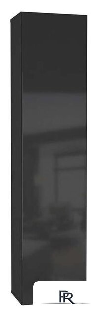 Шкаф-пенал НК-Мебель Point Тип-40 (черный/черный глянец) - Изображение №1 — Интернет-магазин ПроЗаказ