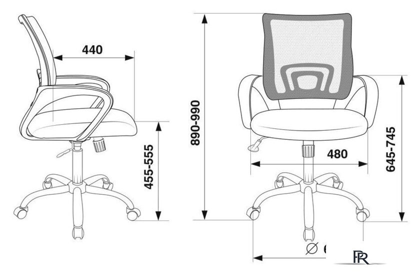 Офисное кресло Бюрократ CH-695NSL (темно-серый TW-04/черный TW-11/хром) - Изображение №6 — Интернет-магазин ПроЗаказ
