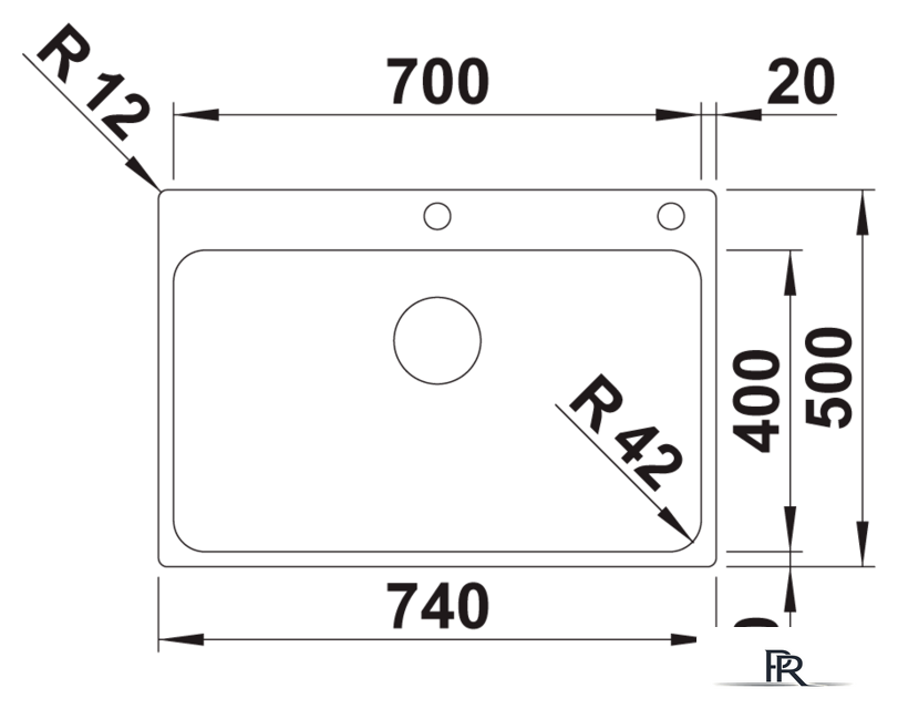 Кухонная мойка Blanco Solis 700-IF/A 526127 (полированная) - Изображение №2 — Интернет-магазин ПроЗаказ