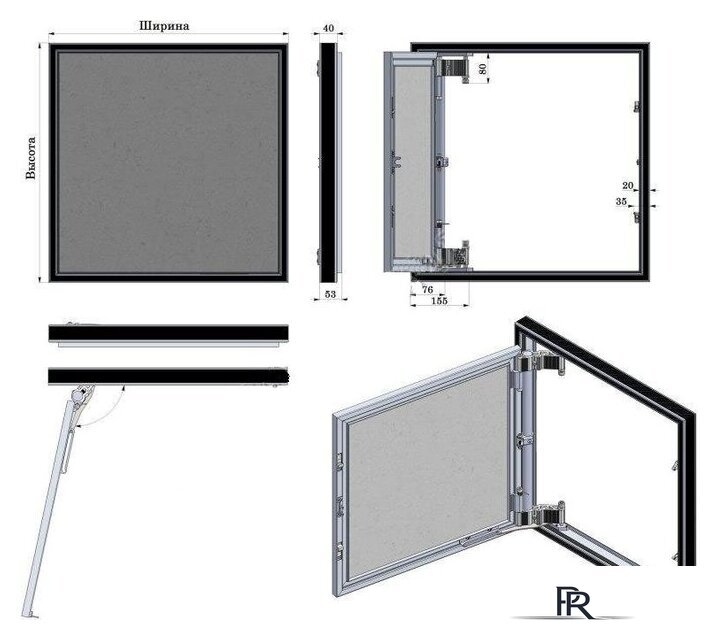 Люк РусВент Секрет-М (600x1200) - Изображение №2 — Интернет-магазин ПроЗаказ