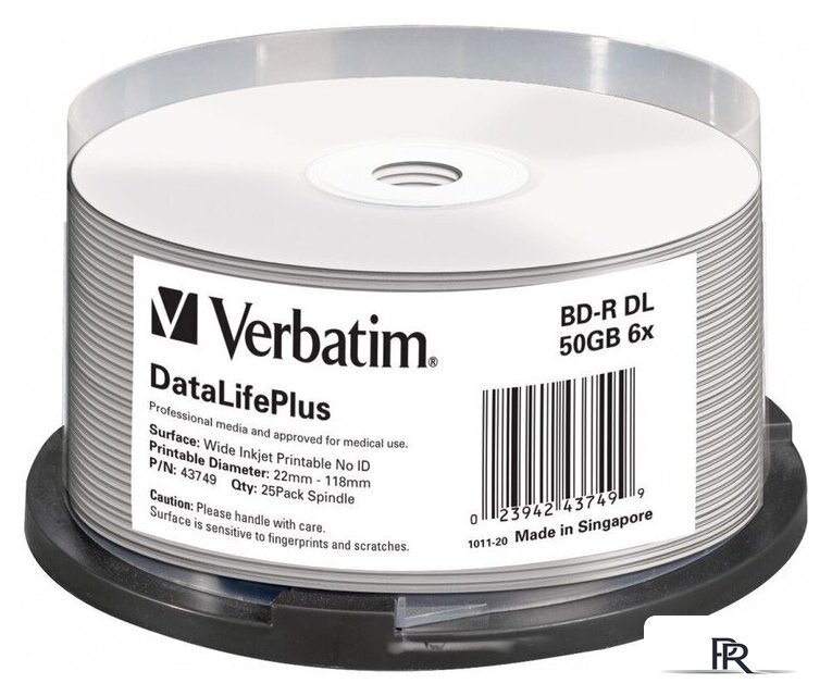 BD-R диск Verbatim 50Gb 6x 43749 (25 шт.) - Изображение №1 — Интернет-магазин ПроЗаказ