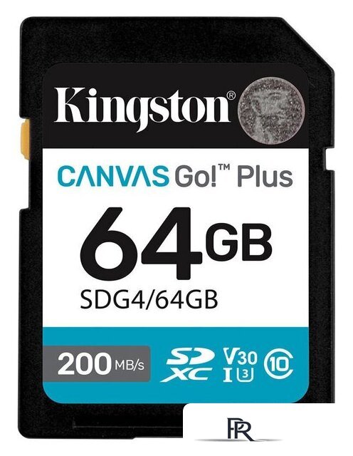 Карта памяти Kingston Canvas Go! Plus SDXC 64GB SDG4/64GB - Изображение №1 — Интернет-магазин ПроЗаказ