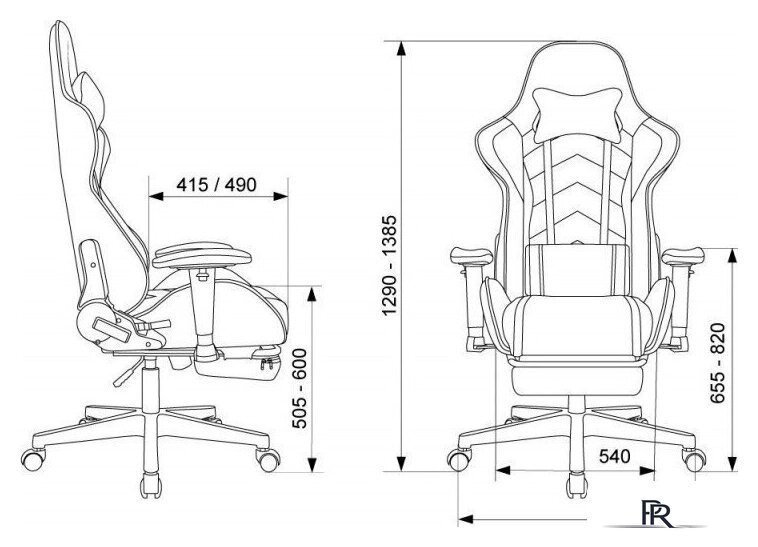 Игровое (геймерское) кресло Zombie Drift/F (серо-голубой/черный) - Изображение №8 — Интернет-магазин ПроЗаказ