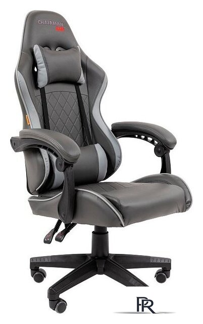Игровое (геймерское) кресло CHAIRMAN CH28 (экокожа, черный/серый) - Изображение №1 — Интернет-магазин ПроЗаказ