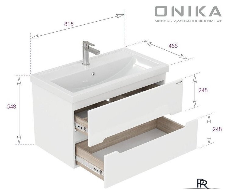 Onika Тумба под умывальник Айленд 80 108060 - Изображение №9 — Интернет-магазин ПроЗаказ