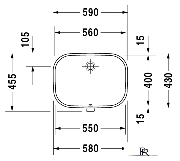 Умывальник Duravit D-Code 58x45.5 [0338560000] - Изображение №4 — Интернет-магазин ПроЗаказ