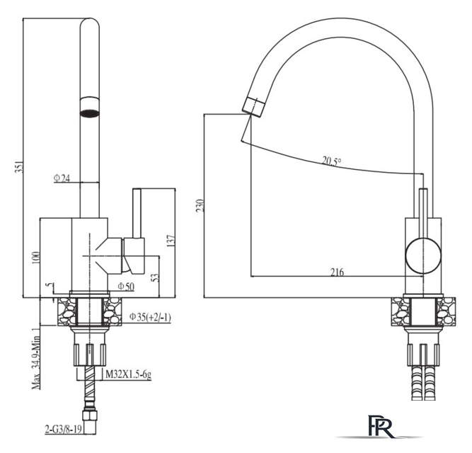 Смеситель Esko Kitchen K4 - Изображение №2 — Интернет-магазин ПроЗаказ