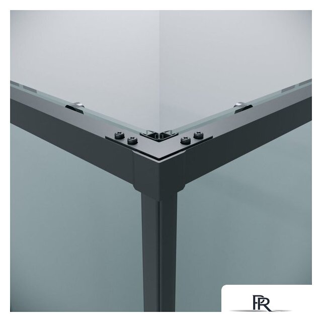 Душевой уголок Grossman Galaxy 80x80x195 300.K33.01.8080.21.00 (черный матовый/прозрачное стекло) - Изображение №4 — Интернет-магазин ПроЗаказ