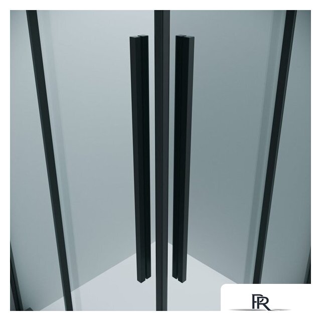 Душевой уголок Grossman Galaxy 80x80x195 300.K33.01.8080.21.00 (черный матовый/прозрачное стекло) - Изображение №3 — Интернет-магазин ПроЗаказ