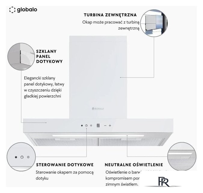 Кухонная вытяжка Globalo Lonatio 60.2 (Белый) - Изображение №4 — Интернет-магазин ПроЗаказ