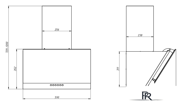 Кухонная вытяжка Elikor RX6754XB - Изображение №2 — Интернет-магазин ПроЗаказ