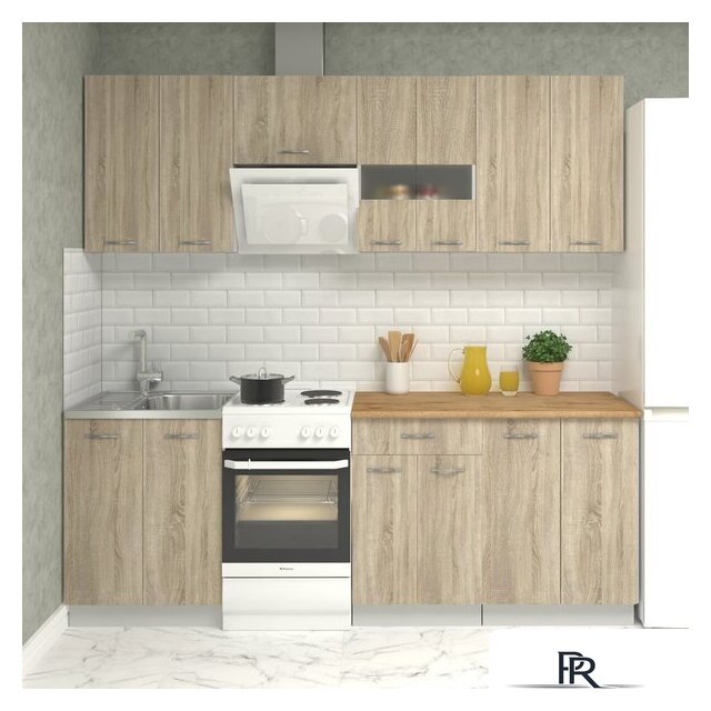 Готовая кухня Mio Tesoro Экстра-лайт 2.2 (дуб сонома/дуб бунратти) - Изображение №1 — Интернет-магазин ПроЗаказ