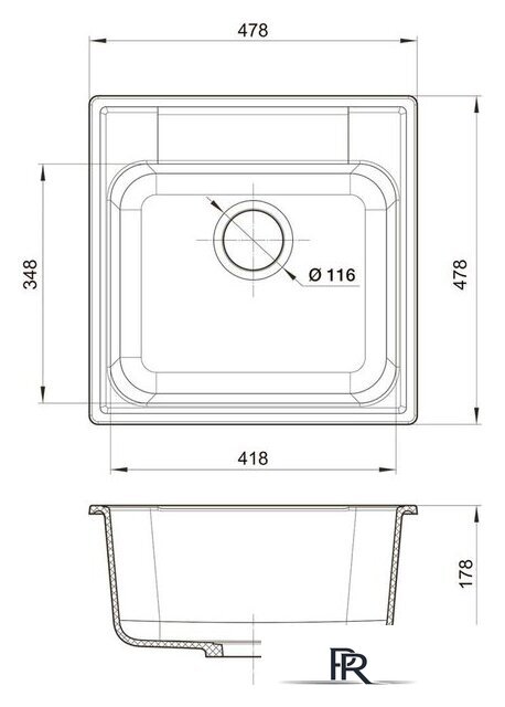 Кухонная мойка Reflexion Etude RF0353BL - Изображение №7 — Интернет-магазин ПроЗаказ
