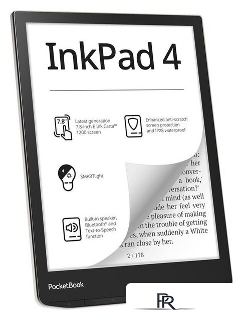 Электронная книга PocketBook 743G InkPad 4 (черный/серебристый) - Изображение №2 — Интернет-магазин ПроЗаказ