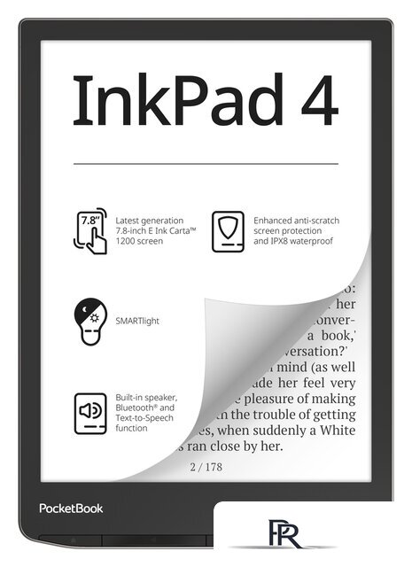 Электронная книга PocketBook 743G InkPad 4 (черный/серебристый) - Изображение №1 — Интернет-магазин ПроЗаказ