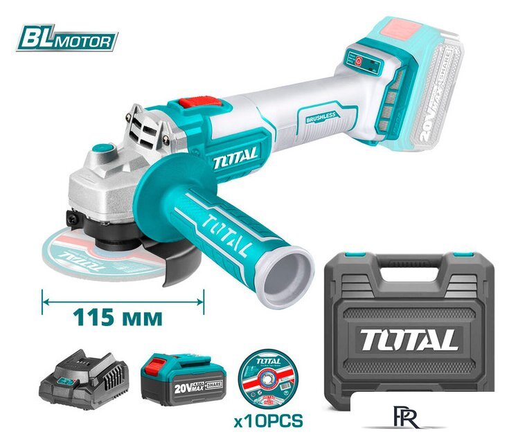 Угловая шлифмашина Total TAGLI2011587 (с 1-м АКБ, кейс) - Изображение №1 — Интернет-магазин ПроЗаказ