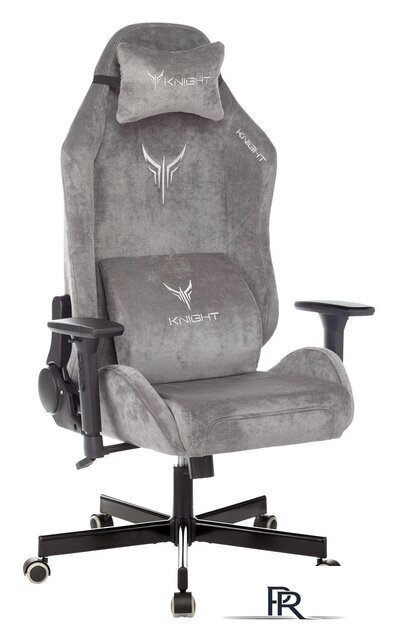 Игровое (геймерское) кресло Knight N1 Fabric Light-19 (серый) - Изображение №1 — Интернет-магазин ПроЗаказ