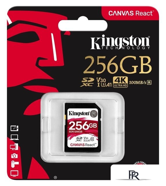 Карта памяти Kingston Canvas React SDR/256GB SDXC 256GB - Изображение №3 — Интернет-магазин ПроЗаказ