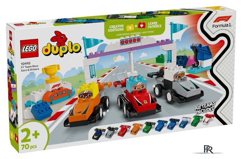 Конструктор LEGO Duplo 10445 Гоночные автомобили и пилоты команды F1 - Изображение №1 — Интернет-магазин ПроЗаказ