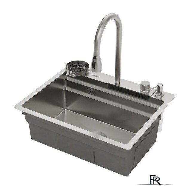 Кухонная мойка Roxen Stage Plus 560250-60 многофункциональная 8 в 1 (60*48/сатин) - Изображение №4 — Интернет-магазин ПроЗаказ
