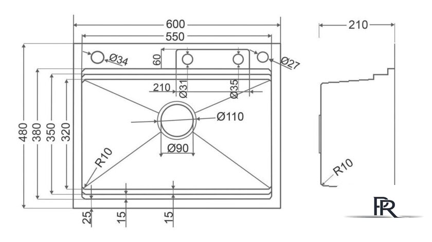 Кухонная мойка Roxen Stage Plus 560250-60 многофункциональная 8 в 1 (60*48/сатин) - Изображение №22 — Интернет-магазин ПроЗаказ
