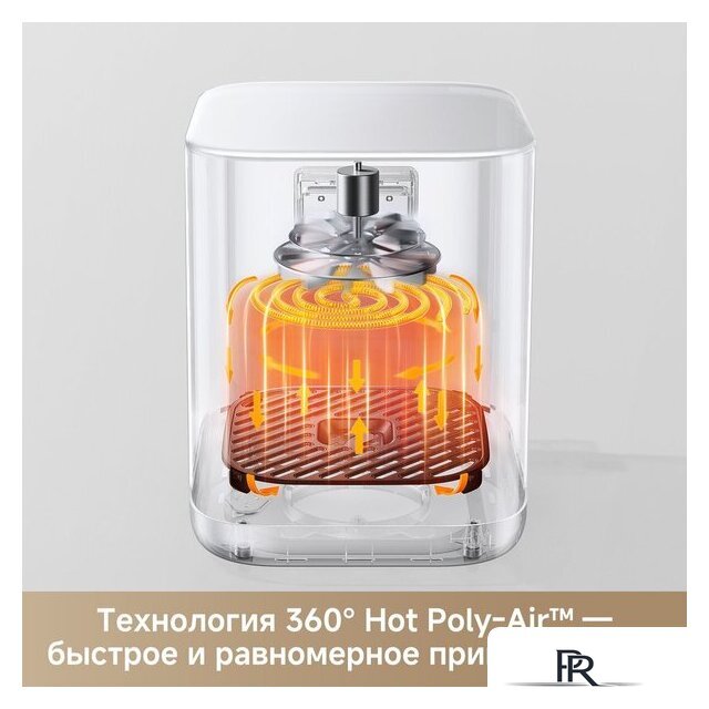 Аэрогриль (аэрофритюрница) Trouver Air Fryer FD10s Pro 6L (белый) - Изображение №7 — Интернет-магазин ПроЗаказ