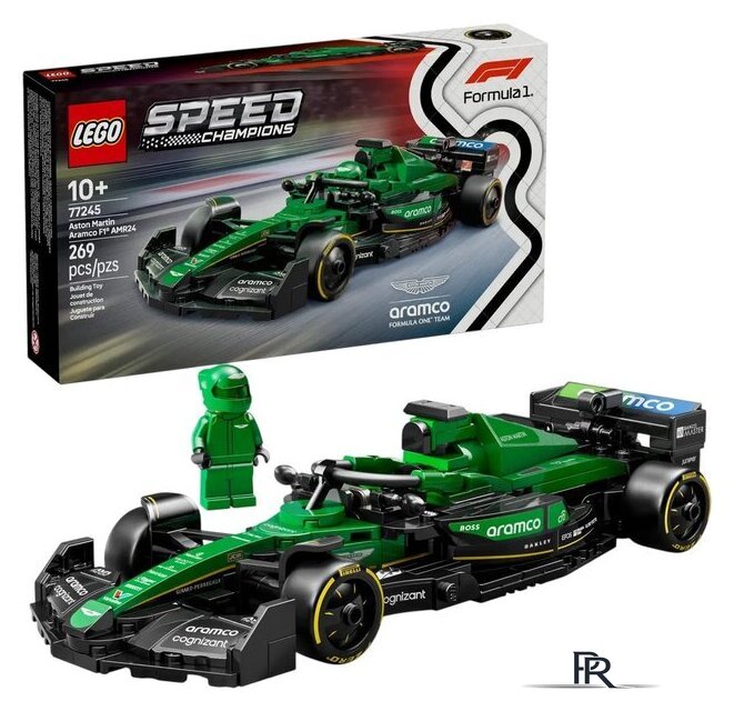 Конструктор LEGO Speed Champions 77245 Гоночный автомобиль Aston Martin Aramco F1 AMR24 - Изображение №1 — Интернет-магазин ПроЗаказ