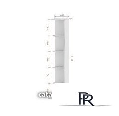 Угловое окончание Кортекс-мебель Сенатор КМ32-45 (белый) - Изображение №4 — Интернет-магазин ПроЗаказ